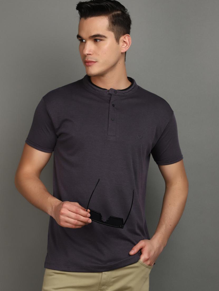 men henley neck solid t-shirt - 20929356 - Zoom Image - 0