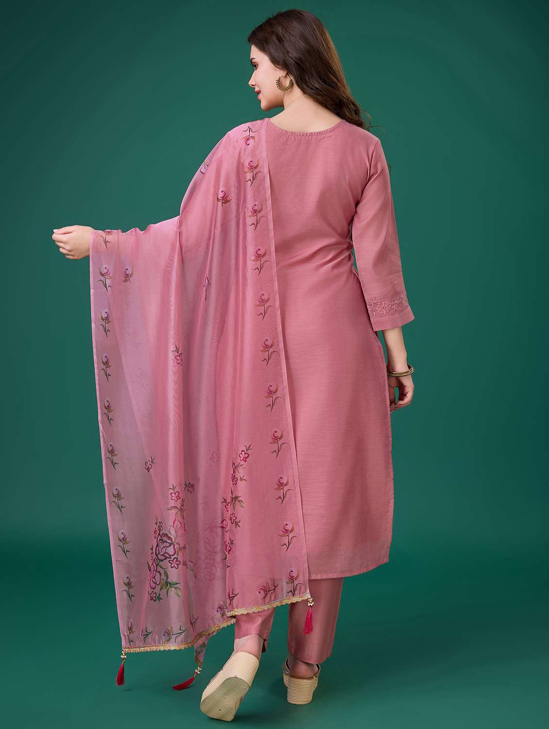 women embroidered kurta pant set with dupatta - 20929907 - Standard Image - 2