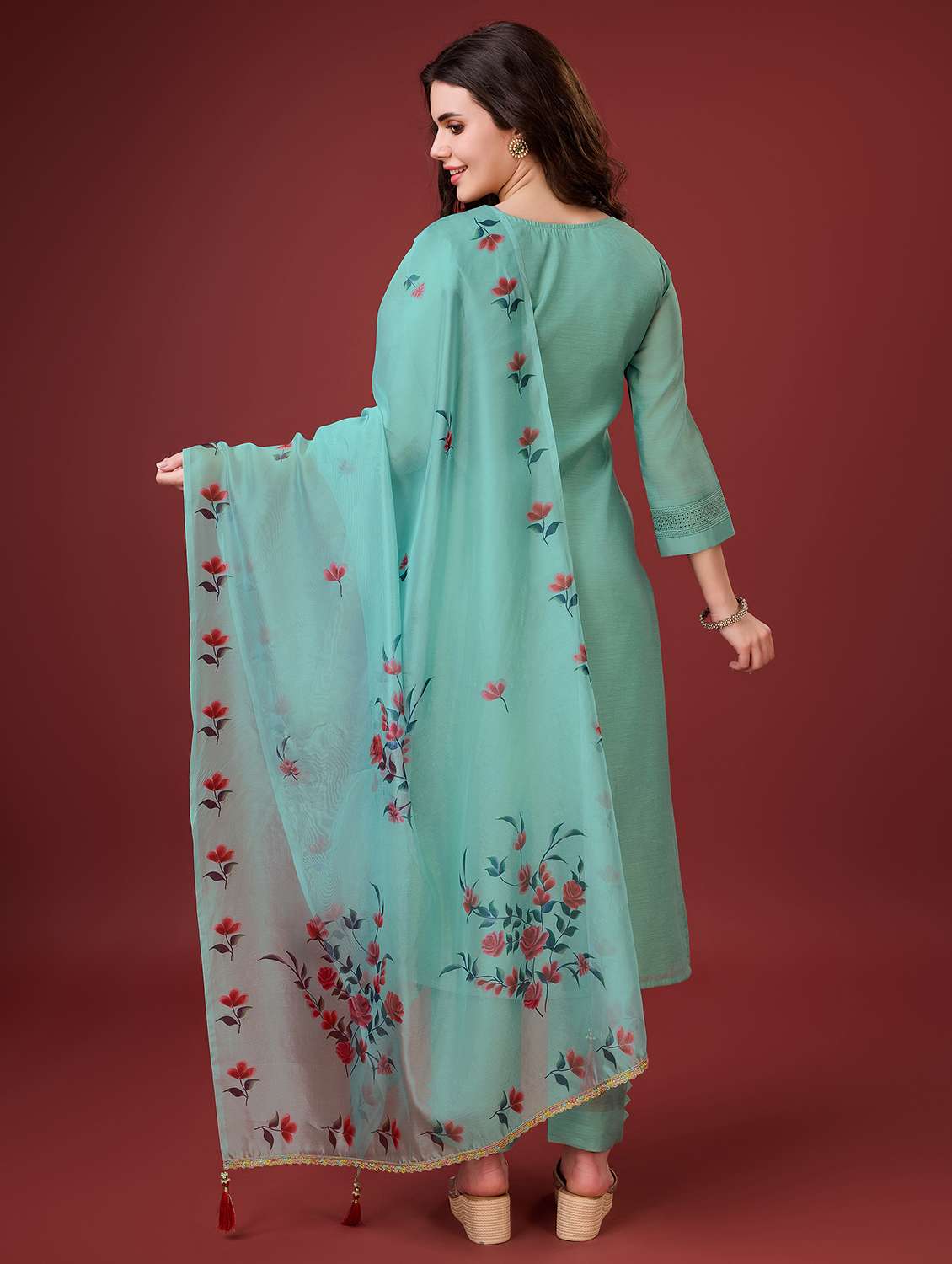women embroidered kurta pant set with dupatta - 20929915 - Standard Image - 2