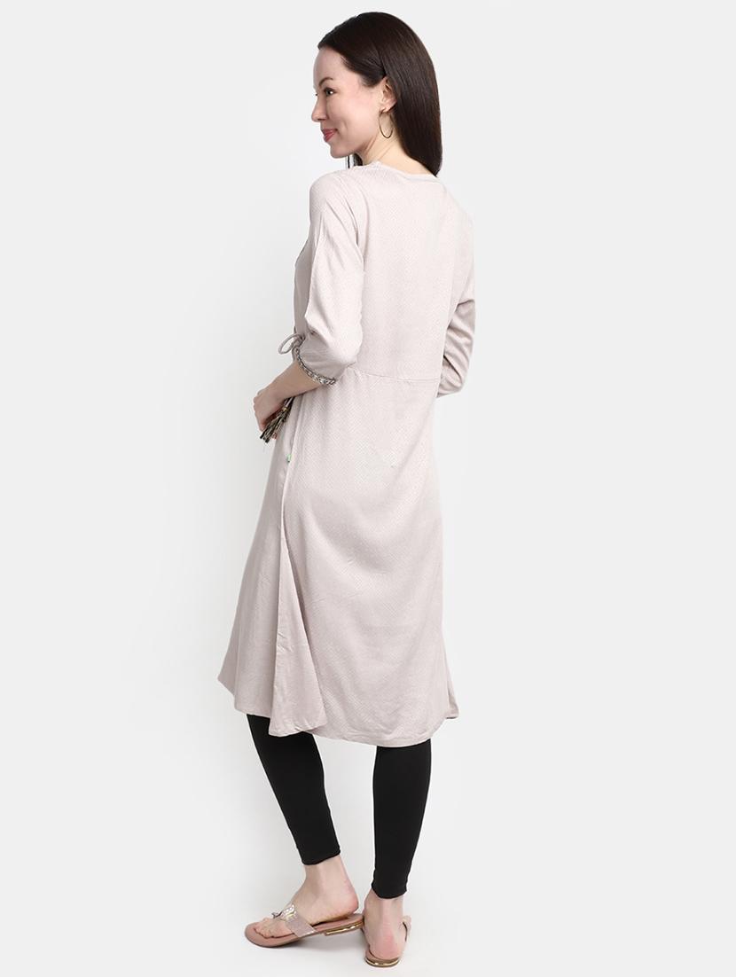 women's solid color a-line kurta - 20929967 - Standard Image - 2