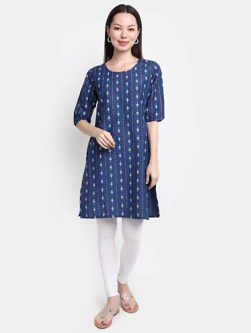 women's printed straight kurta