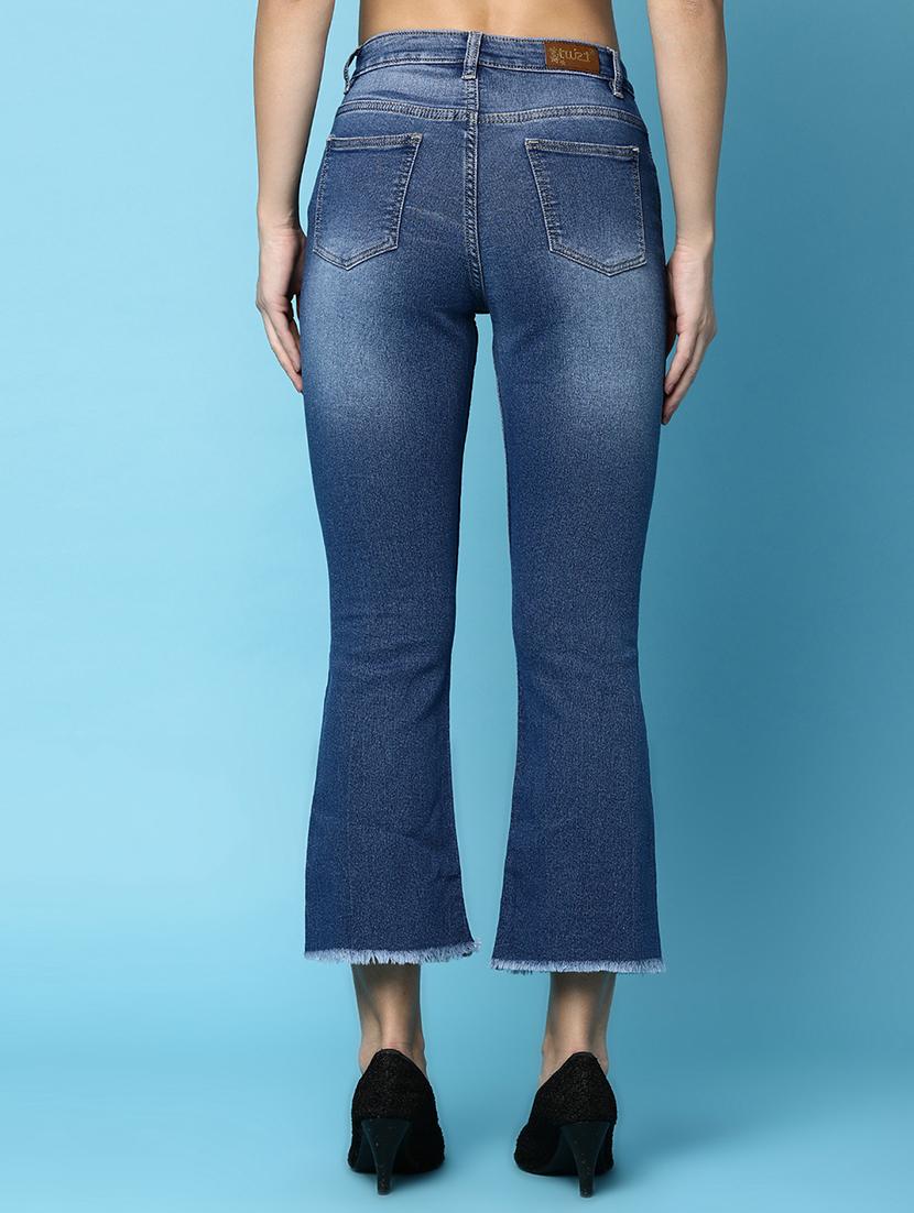women solid mid rise bootcut jean - 20929987 - Standard Image - 2