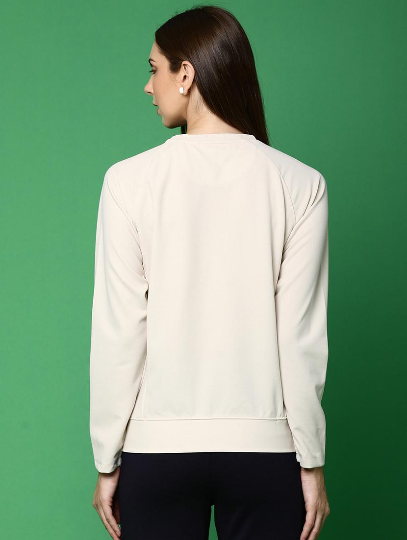 women front print round neck sweatshirt - 20930033 - Standard Image - 2