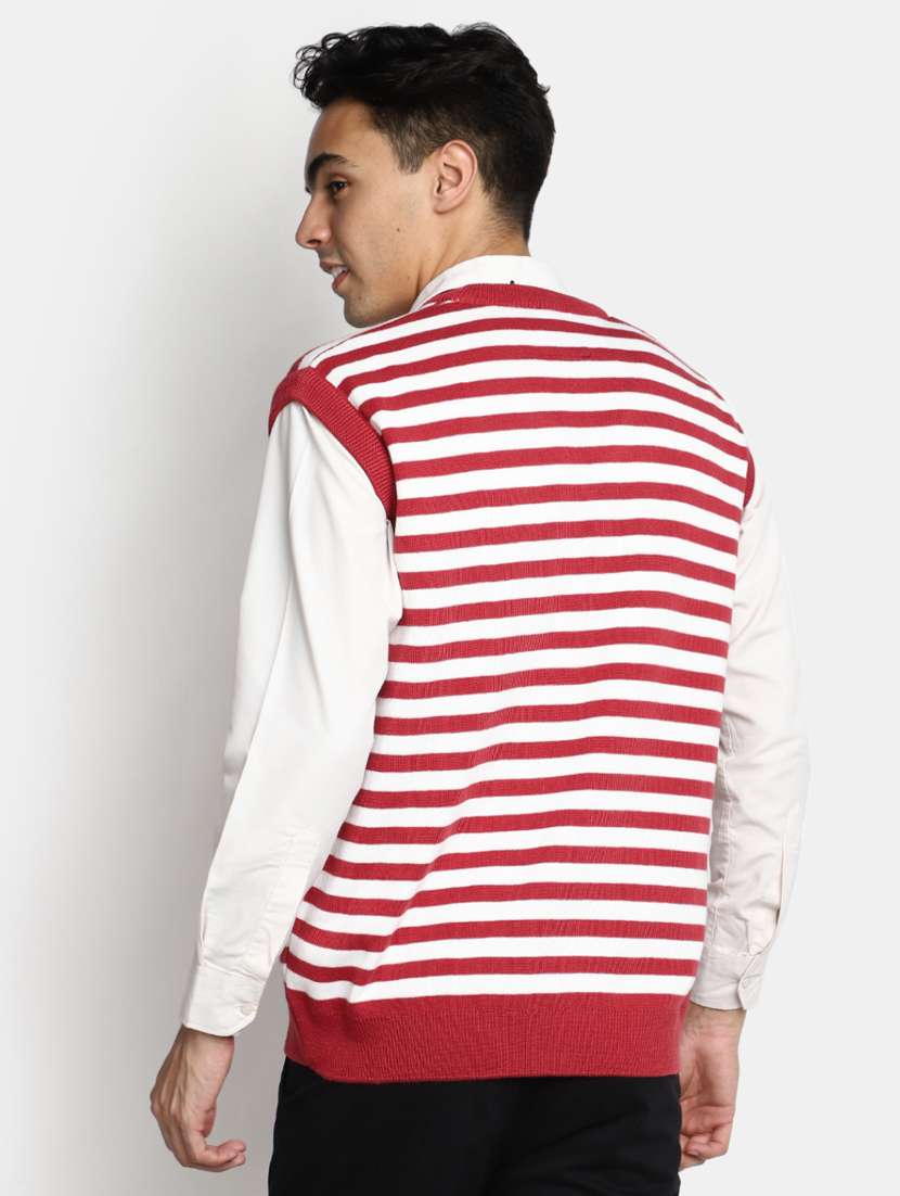 men red stripes v neck pullover - 20930252 -  Standard Image - 2
