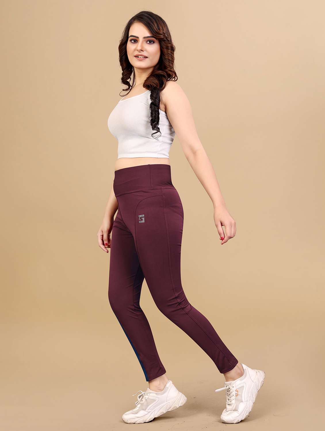 women color block ankle length tight - 20930321 -  Standard Image - 2