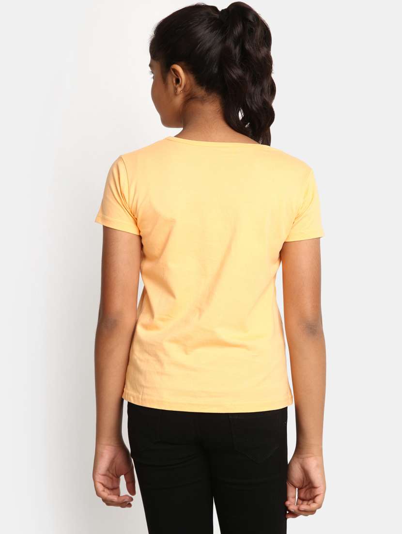 girls graphic printed round neck regular tee - 20930438 -  Standard Image - 2