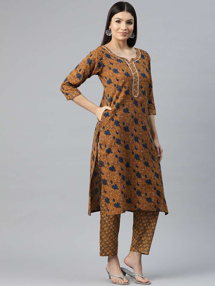 rust cotton suit  set - 20930559 -  Standard Image - 2