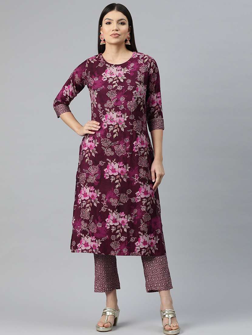 women floral kurta pant set