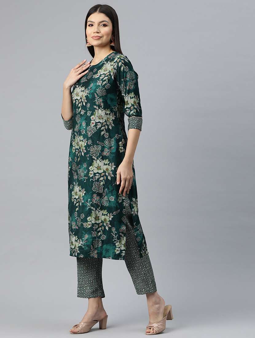 women printed kurta pant set - 20930568 -  Standard Image - 2