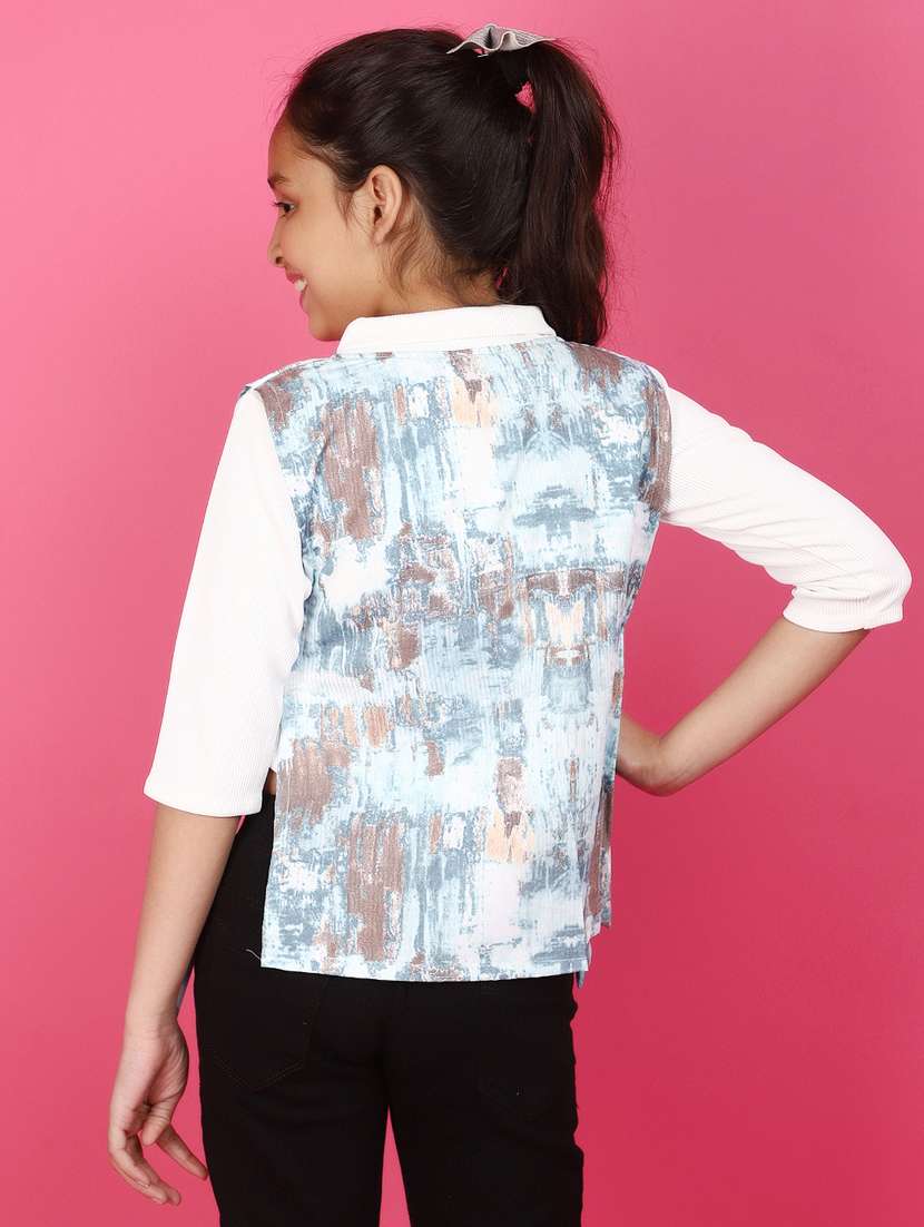 girls multicolored printed regular top - 20930586 -  Standard Image - 2