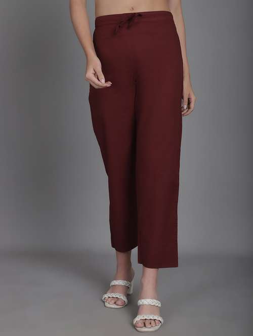 women mid-rise solid tapered pant - 20930939 -  Standard Image - 0