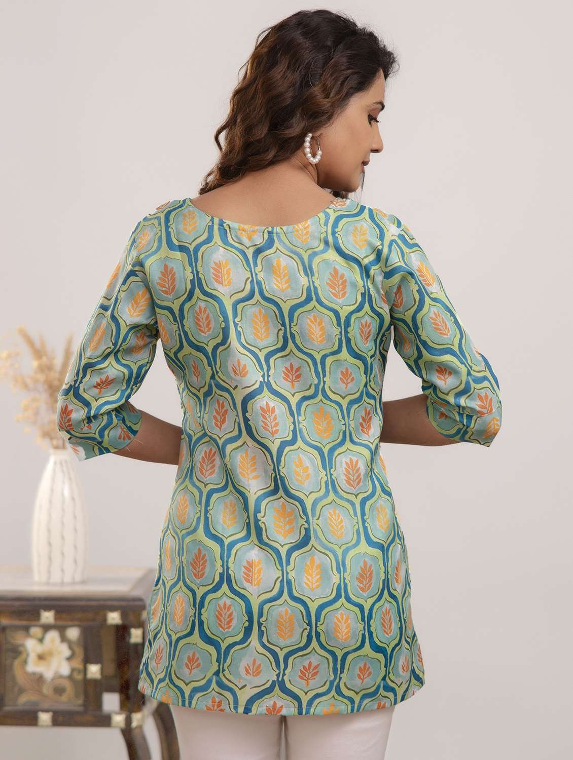 women's round neck tunic top - 20931018 -  Standard Image - 2