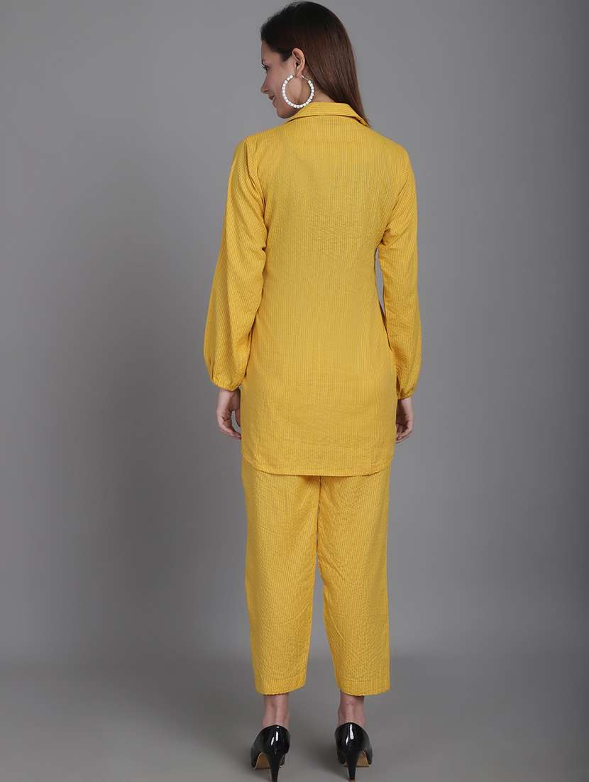 women striped shirt and trouser co-ord set - 20931797 -  Standard Image - 2
