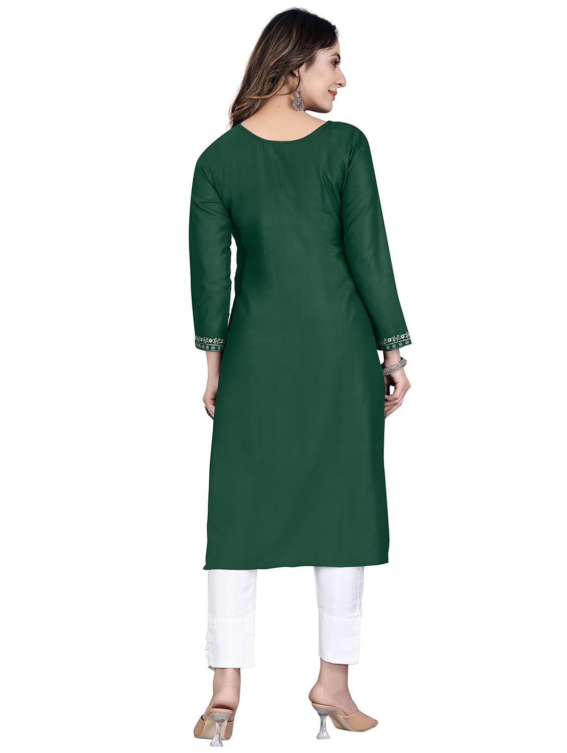 embroidered straight kurta - 20932721 - Standard Image - 2