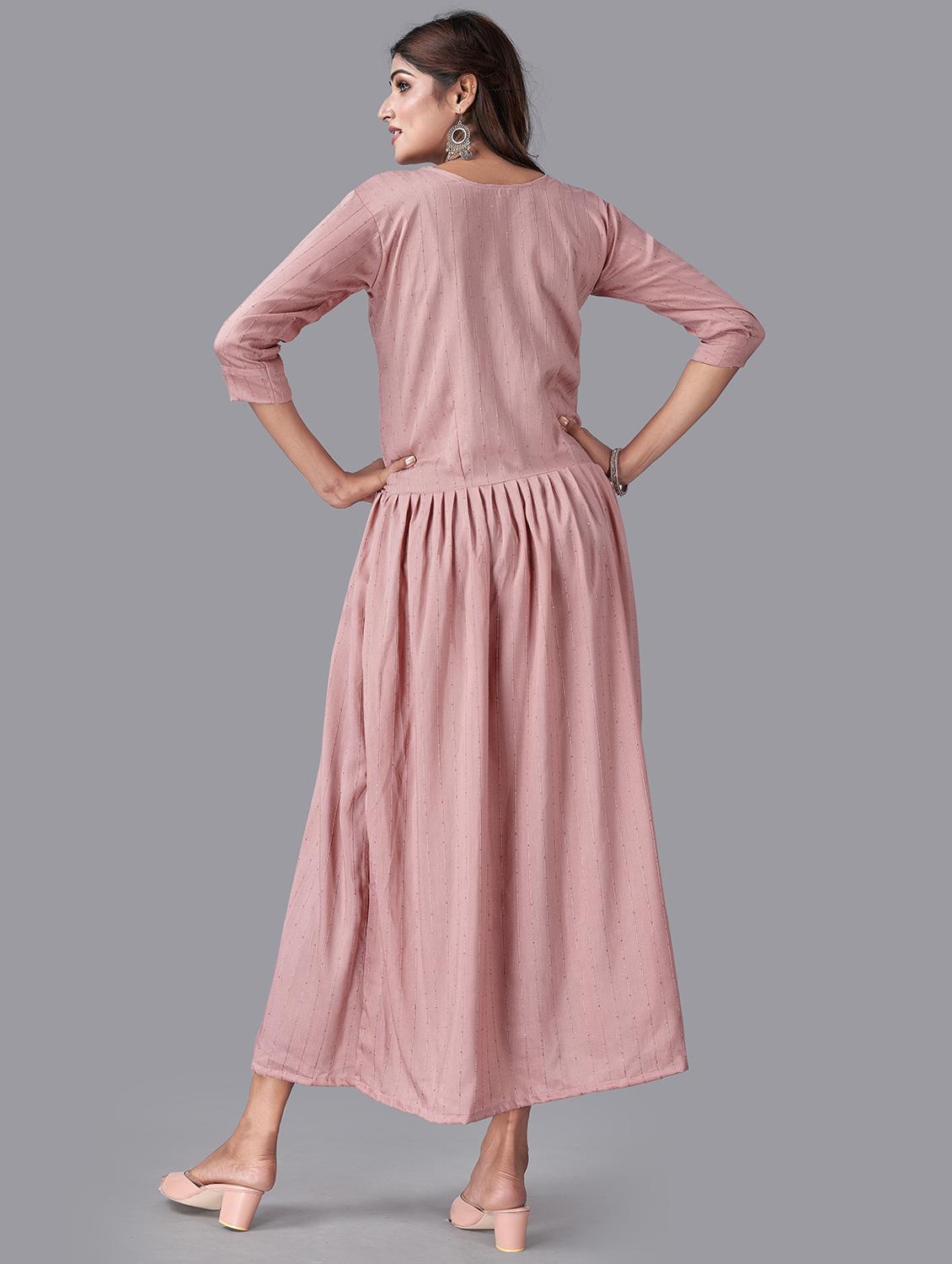 embroidered flared ethnic dress - 20932722 - Standard Image - 2