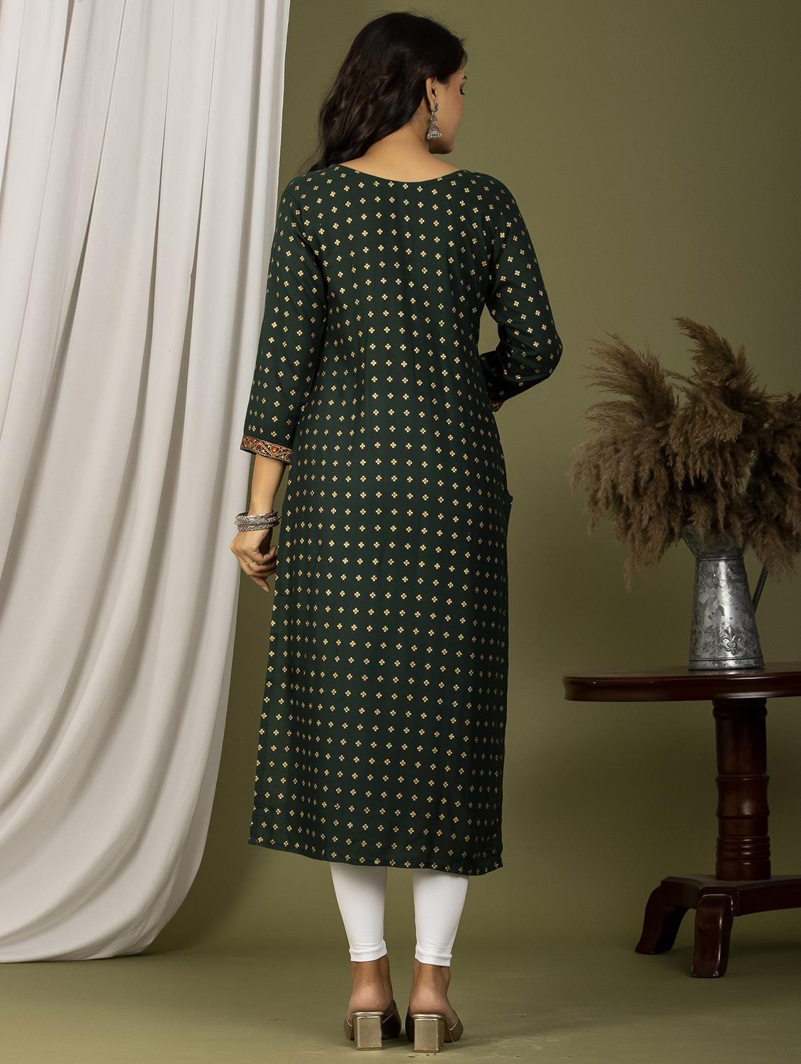 embroidered straight kurta - 20932735 - Standard Image - 2