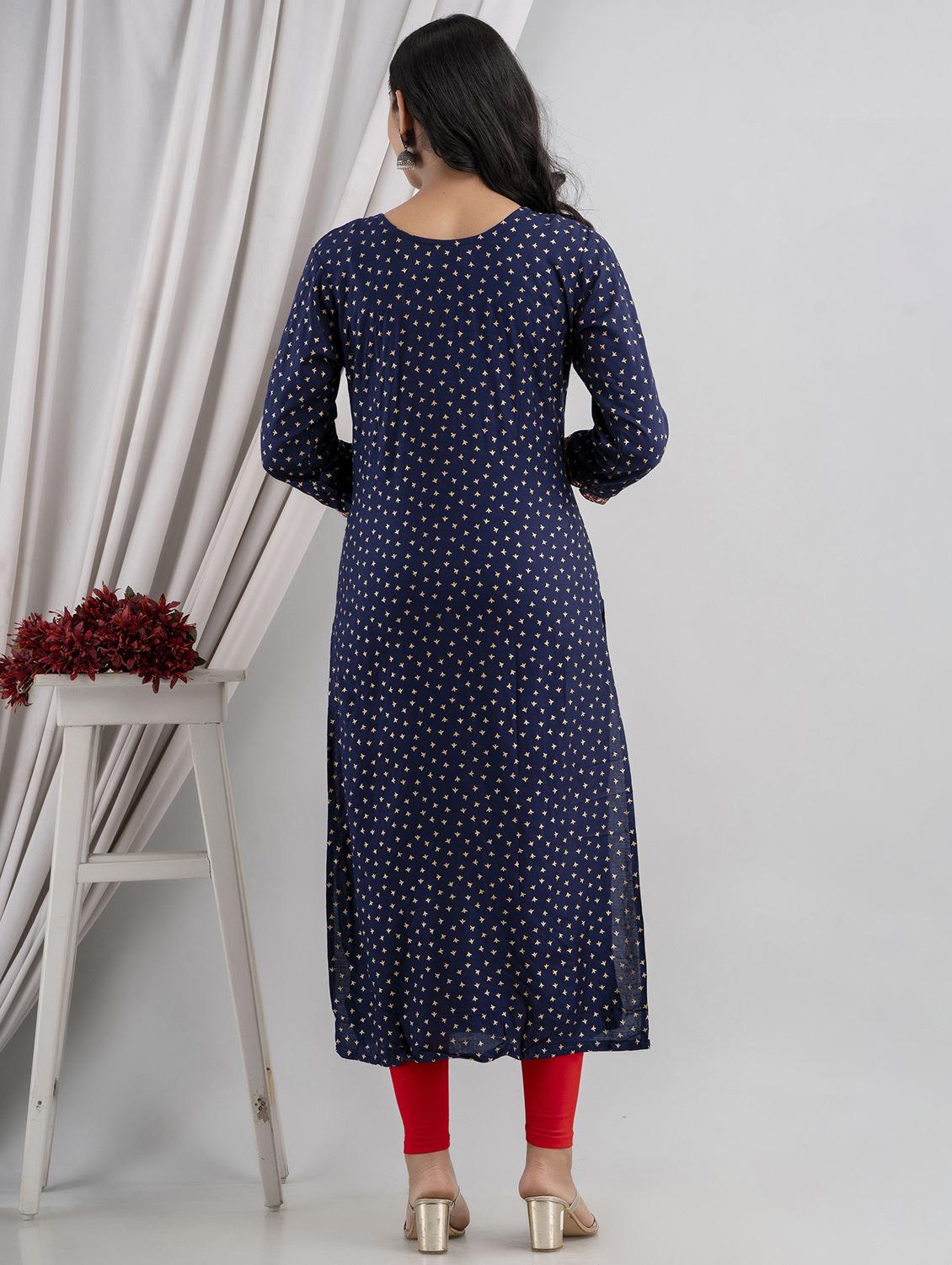 embroidered straight kurta - 20932772 - Standard Image - 2