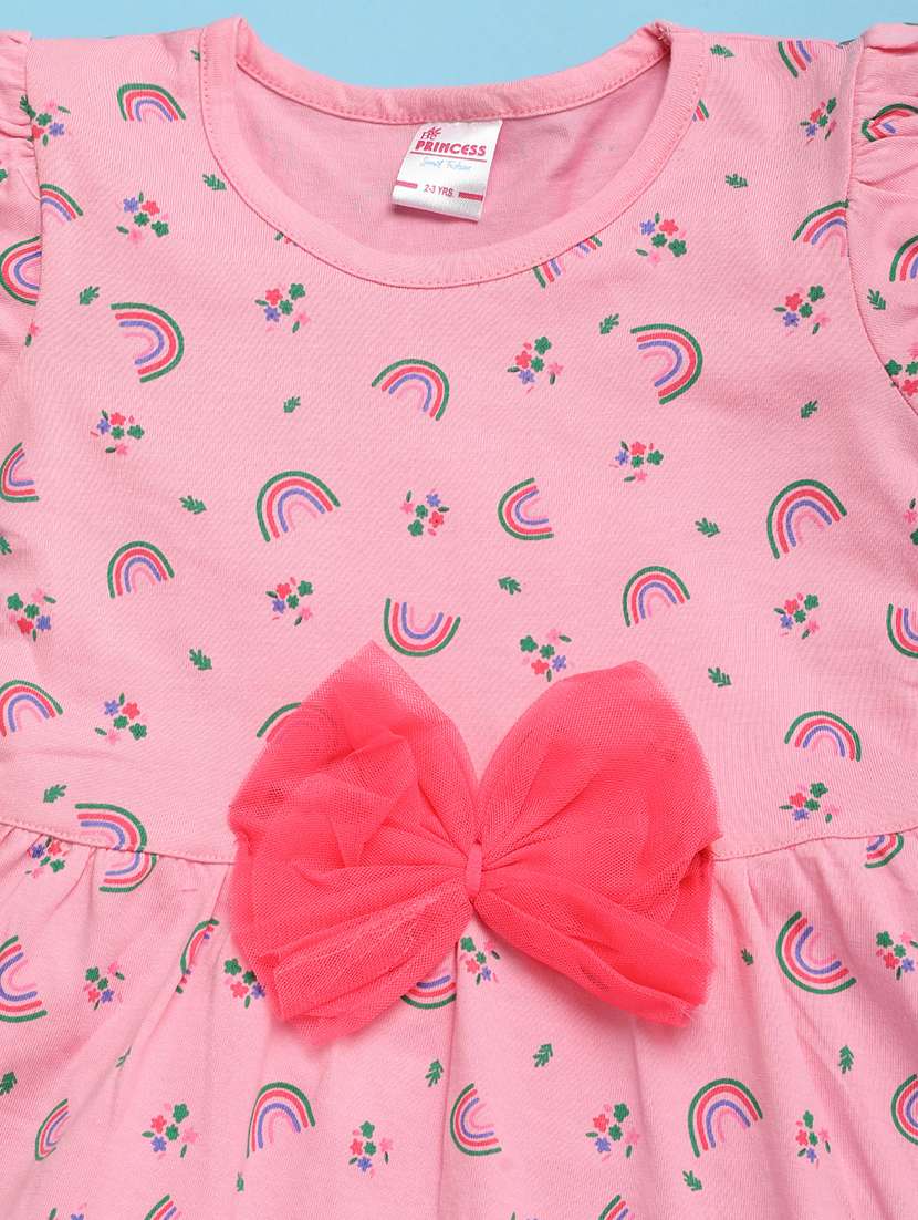 girls pink printed frock - 20934190 -  Standard Image - 2