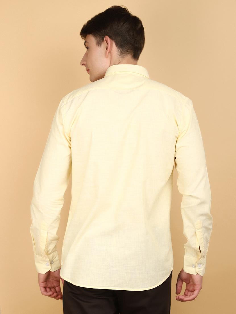 men solid cotton long sleeve casual shirt - 20934300 - Standard Image - 2