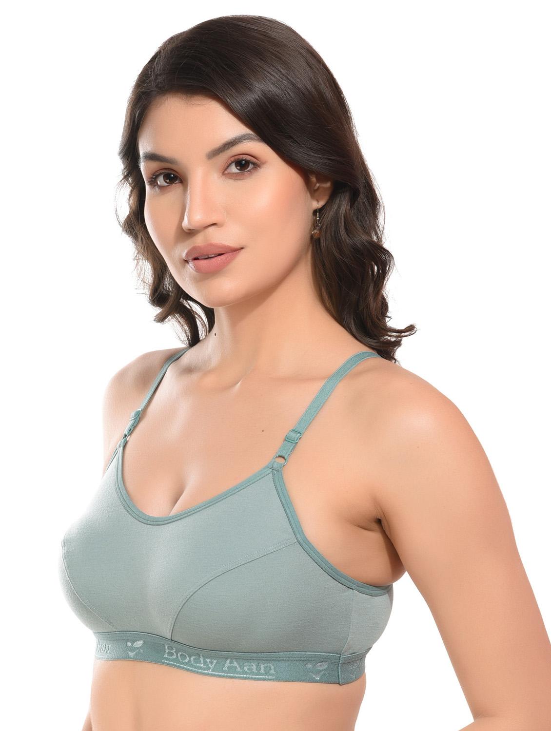 sea green cotton sports bra - 20938063 - Standard Image - 2