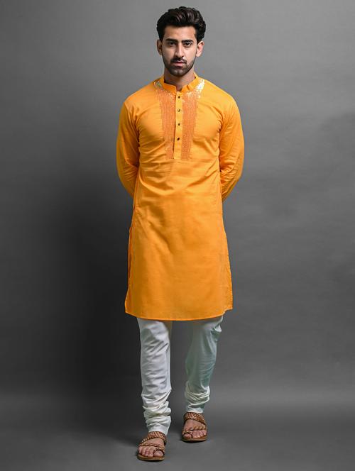 men's solid color kurta pyjama set - 20942887 - Standard Image - 0