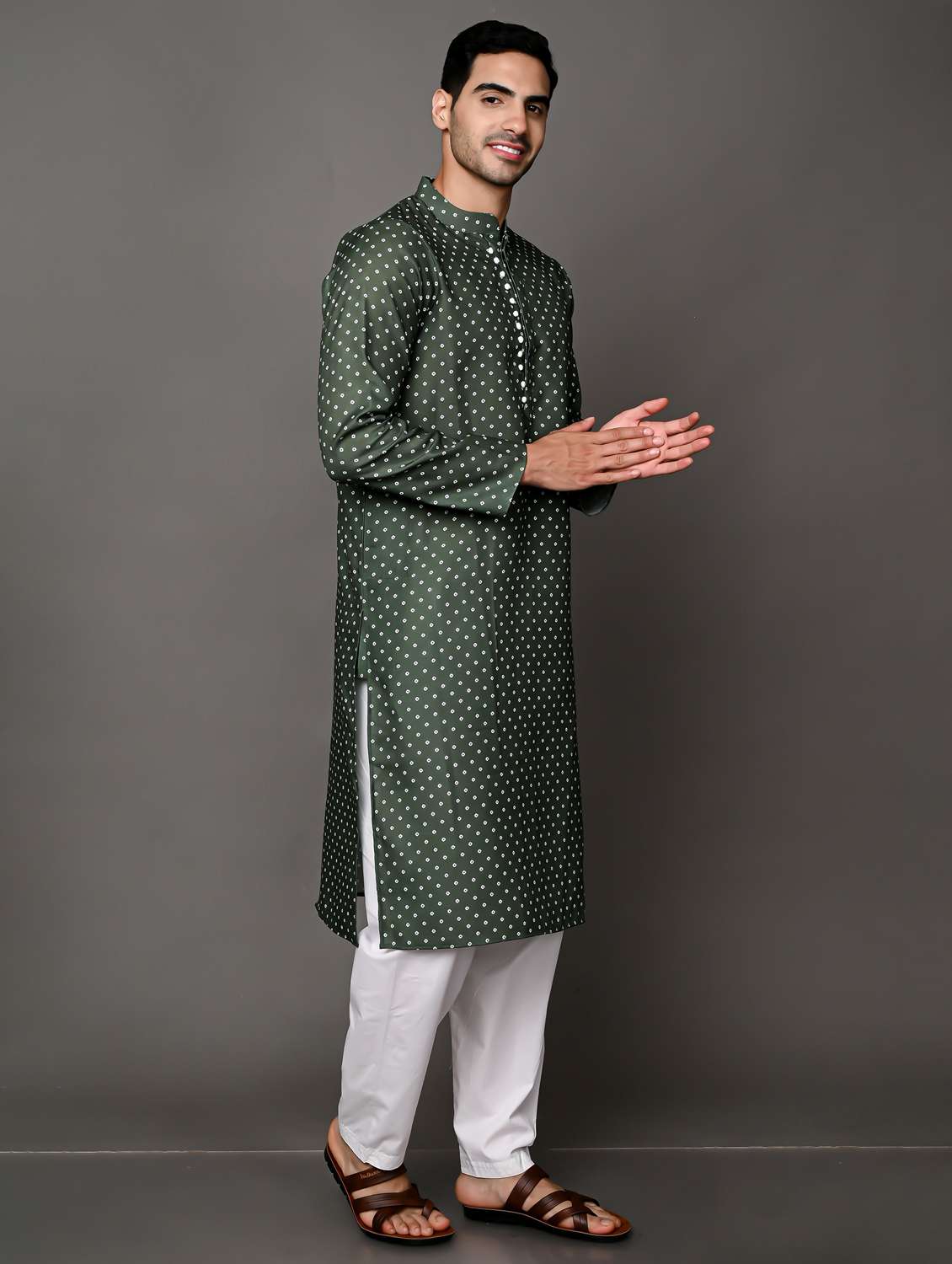 men's self designed kurta pyjama set - 20943049 -  Standard Image - 2
