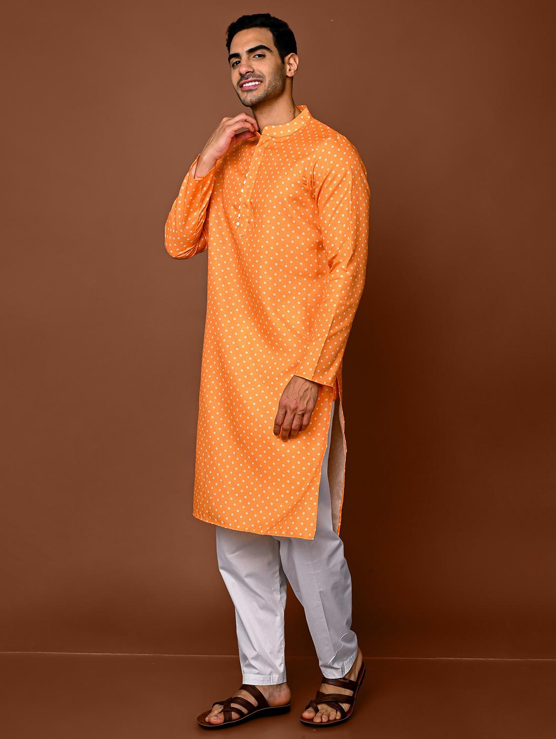 men's self designed kurta pyjama set - 20943050 - Standard Image - 2