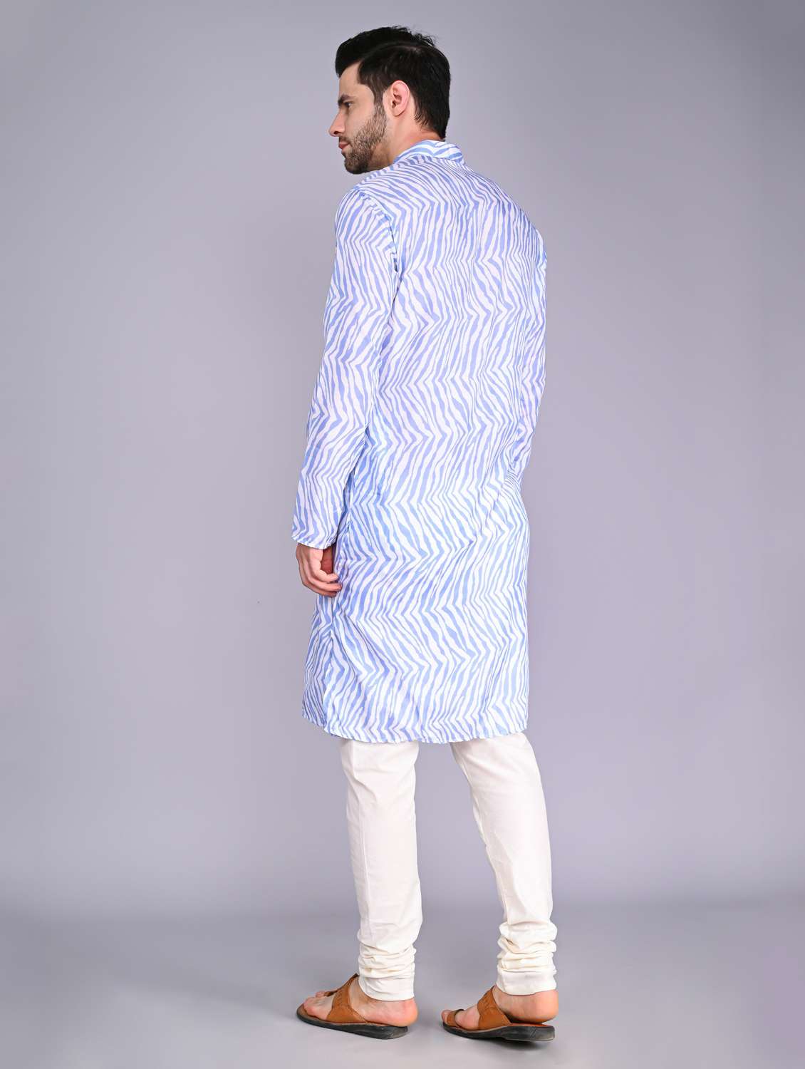 men mandarin neck long sleeve kurta - 20943637 -  Standard Image - 2