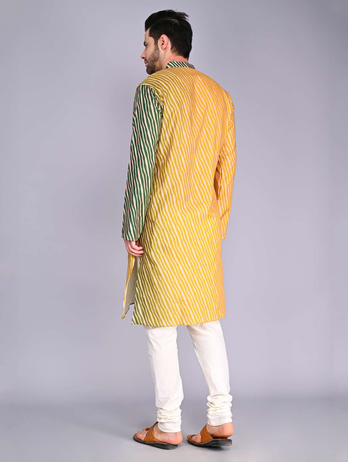 men mandarin neck long sleeve kurta - 20943638 -  Standard Image - 2