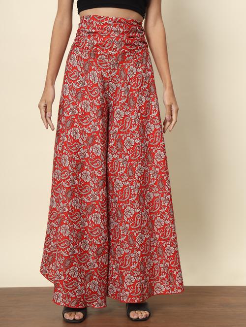 women floral print flared palazzo - 20944673 -  Standard Image - 0