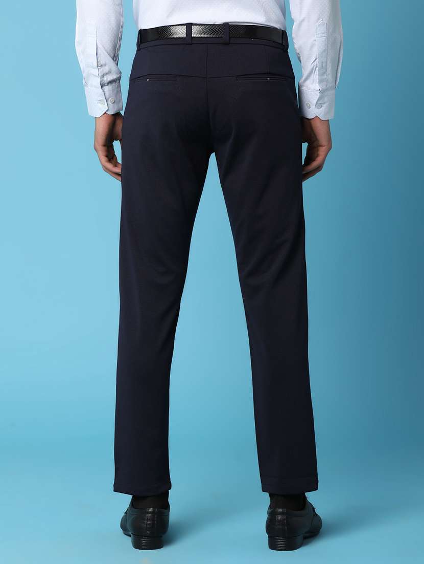 men solid ankle length formal trouser - 20945028 -  Standard Image - 2