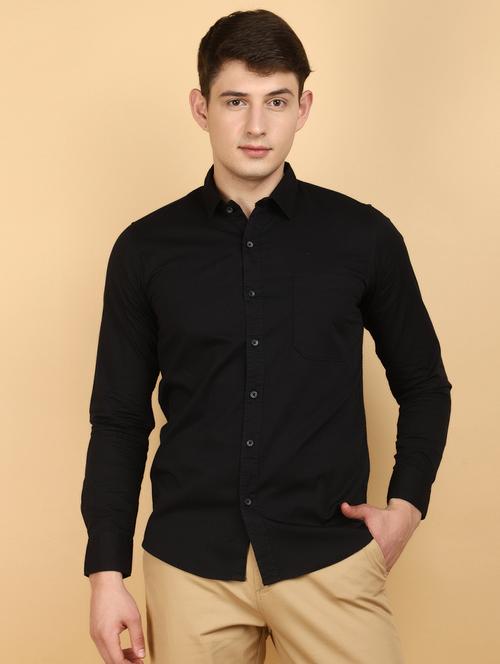 men solid cotton long sleeve casual shirt - 20945031 - Standard Image - 0
