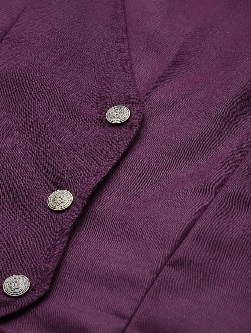 women purple cotton blend top pants set - 20945226 - Standard Image - 7