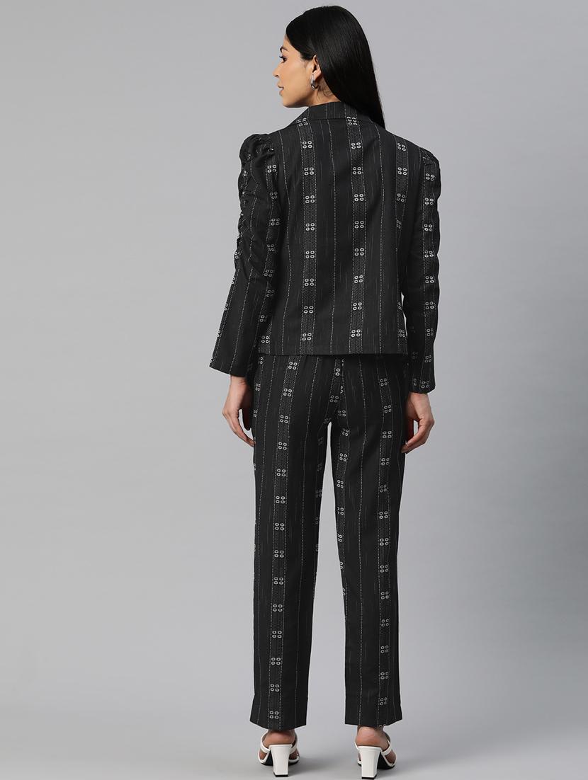 women black stripes formal suit set - 20945249 - Standard Image - 2