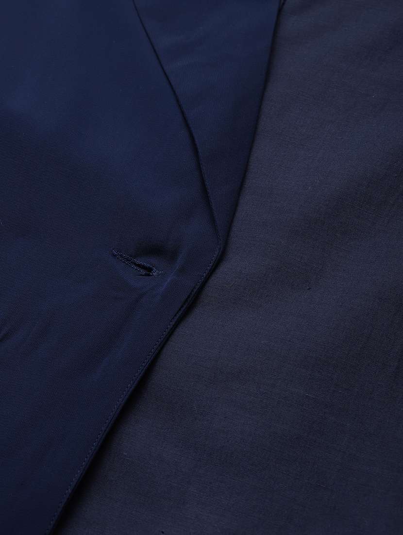 women navy blue solid formal suit set - 20945253 -  Standard Image - 7