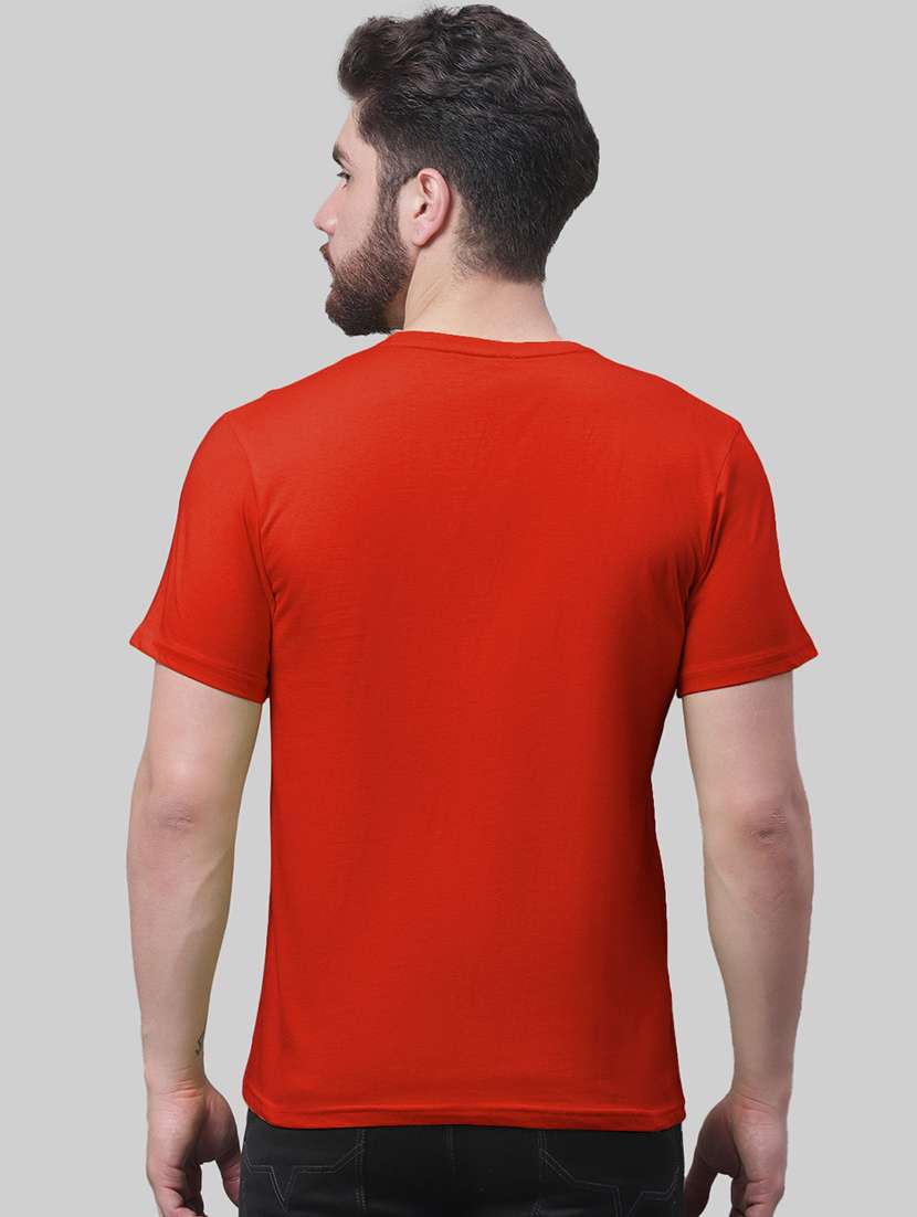 men chest print round neck t-shirt - 20945411 - Standard Image - 2