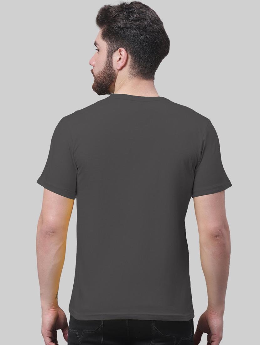 grey cotton front print t-shirt - 20945422 - Standard Image - 2