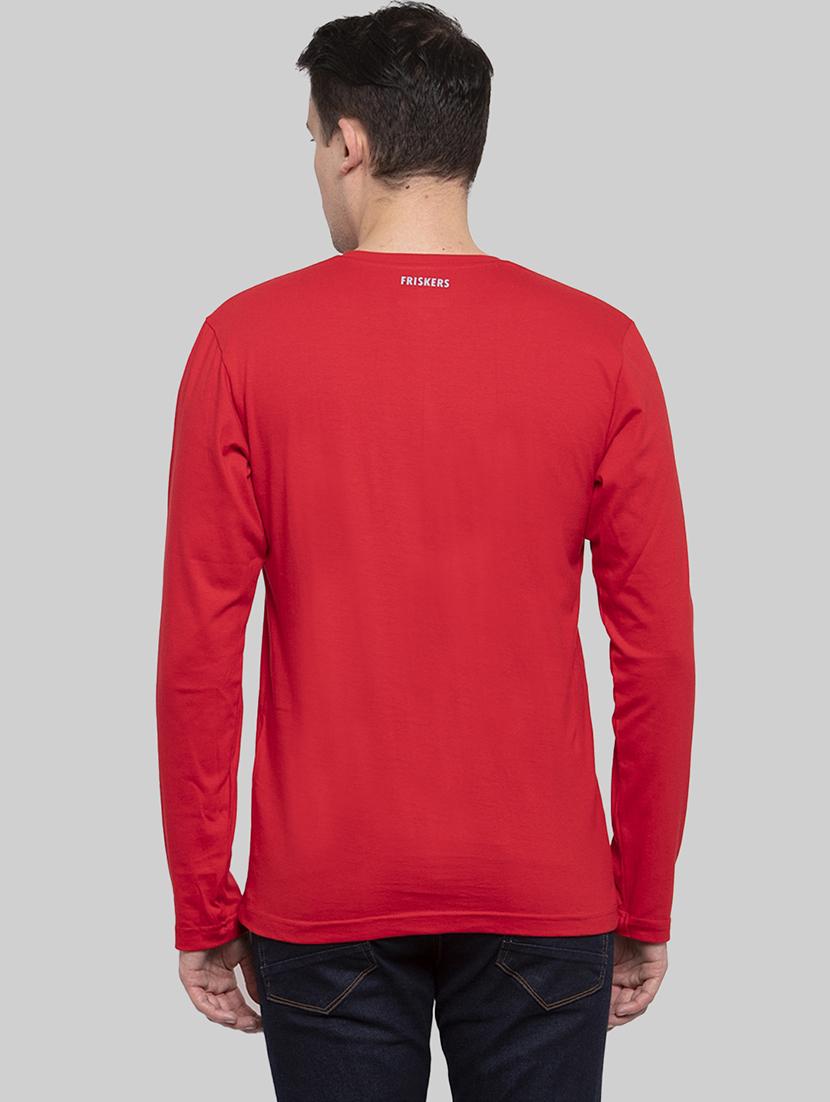 red cotton chest print tshirt - 20945428 - Standard Image - 2