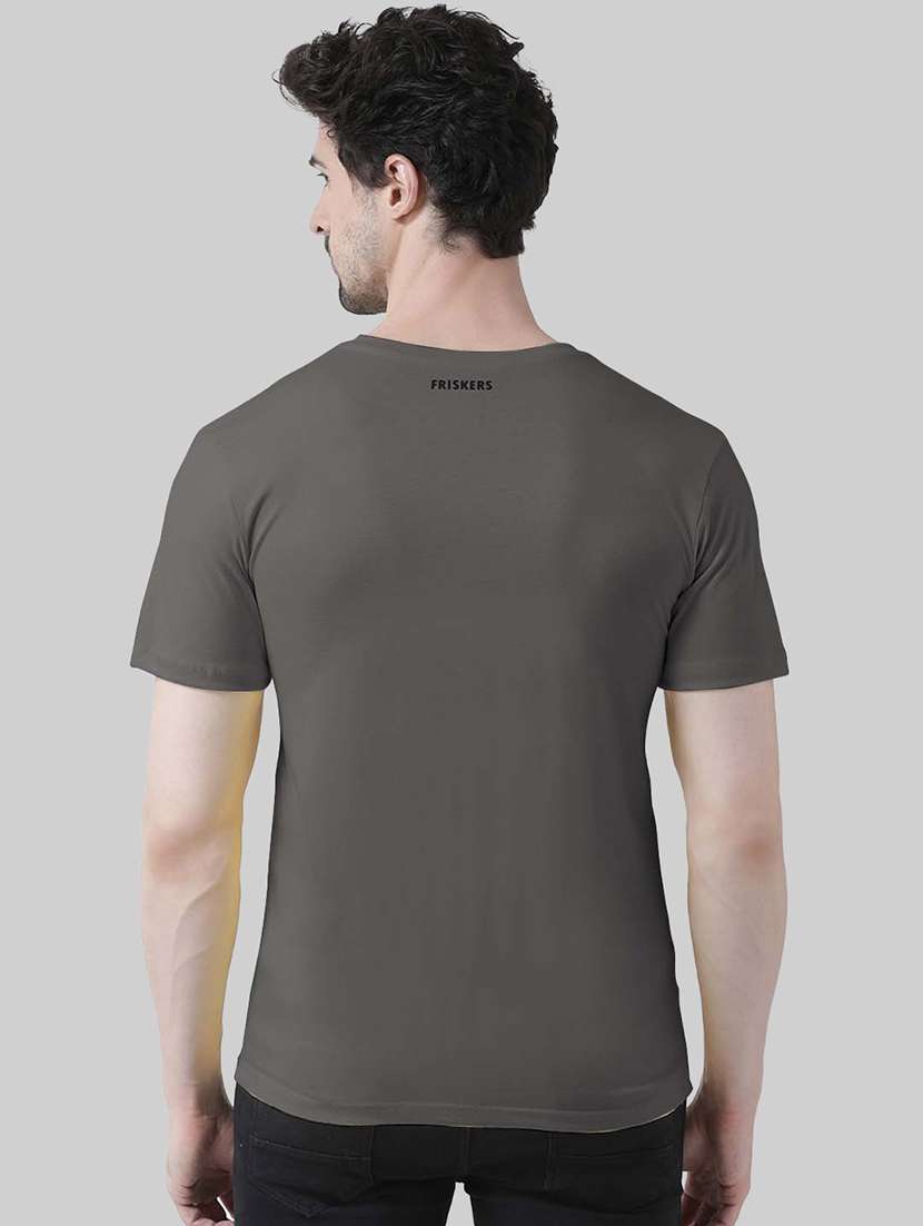 men v-neck front print t-shirt - 20945440 - Standard Image - 2