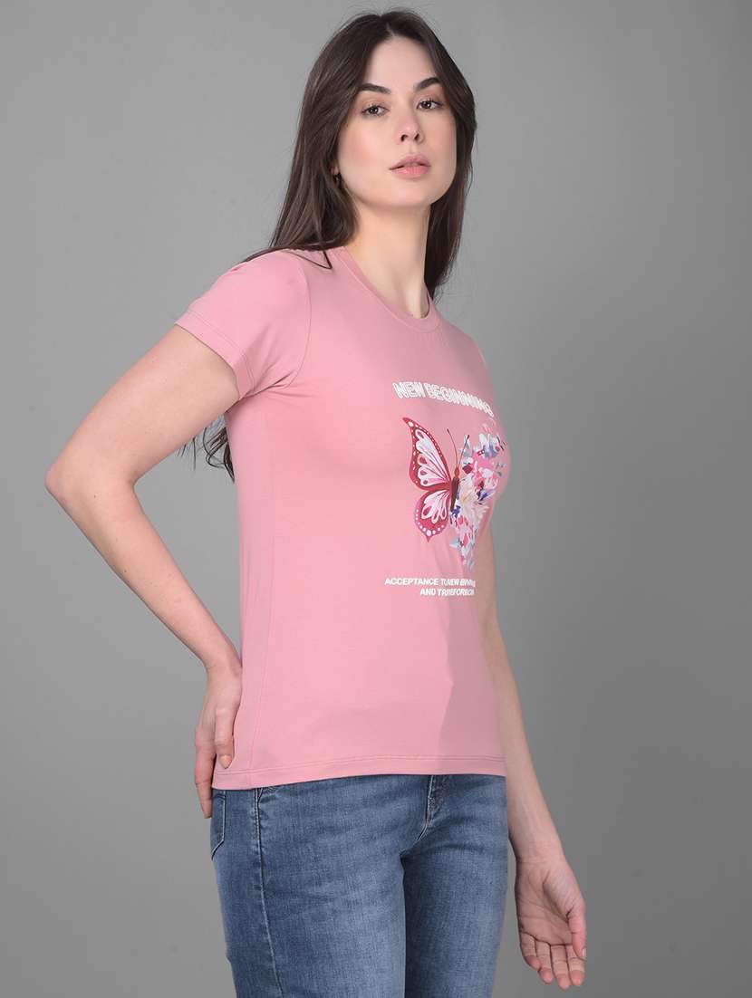 women front print cotton t-shirt - 20946364 -  Standard Image - 2