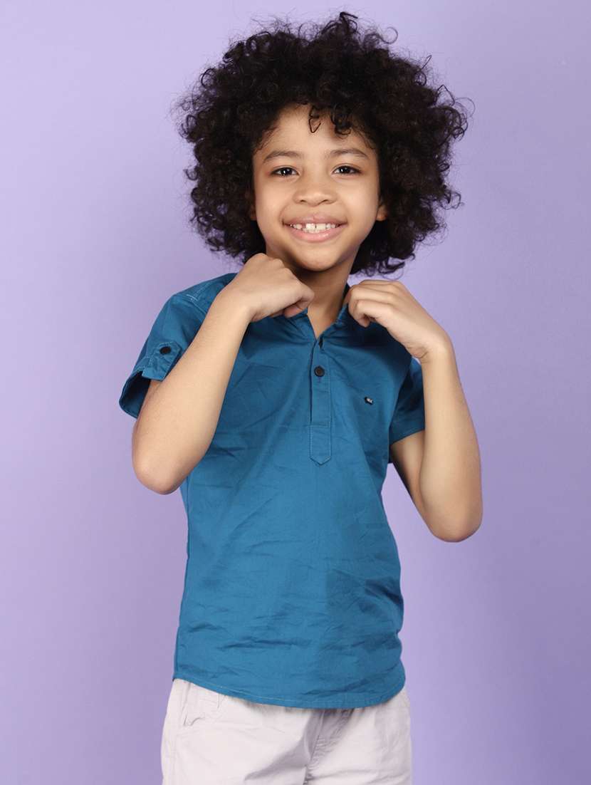 blue cotton shirt