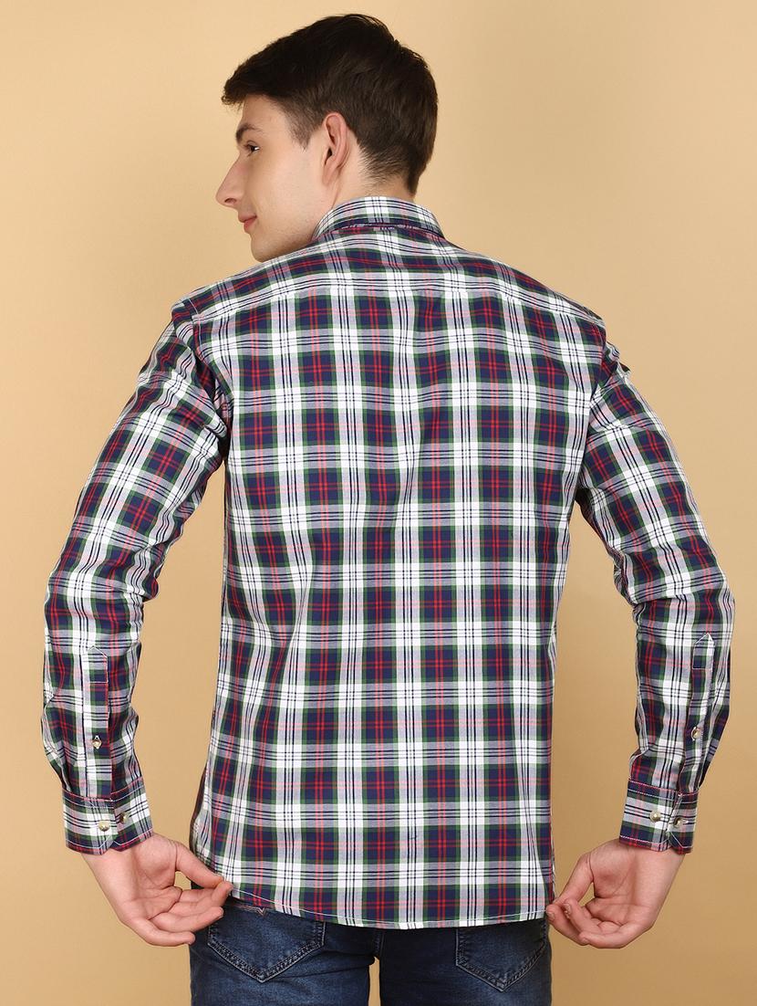 men checkered cotton casual shirt - 20946517 - Standard Image - 2