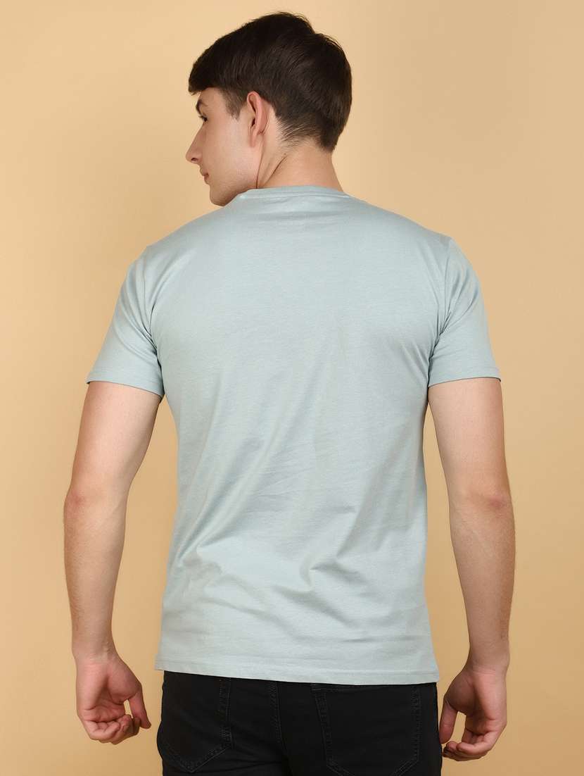 men round neck front printed t-shirt - 20946521 -  Standard Image - 2