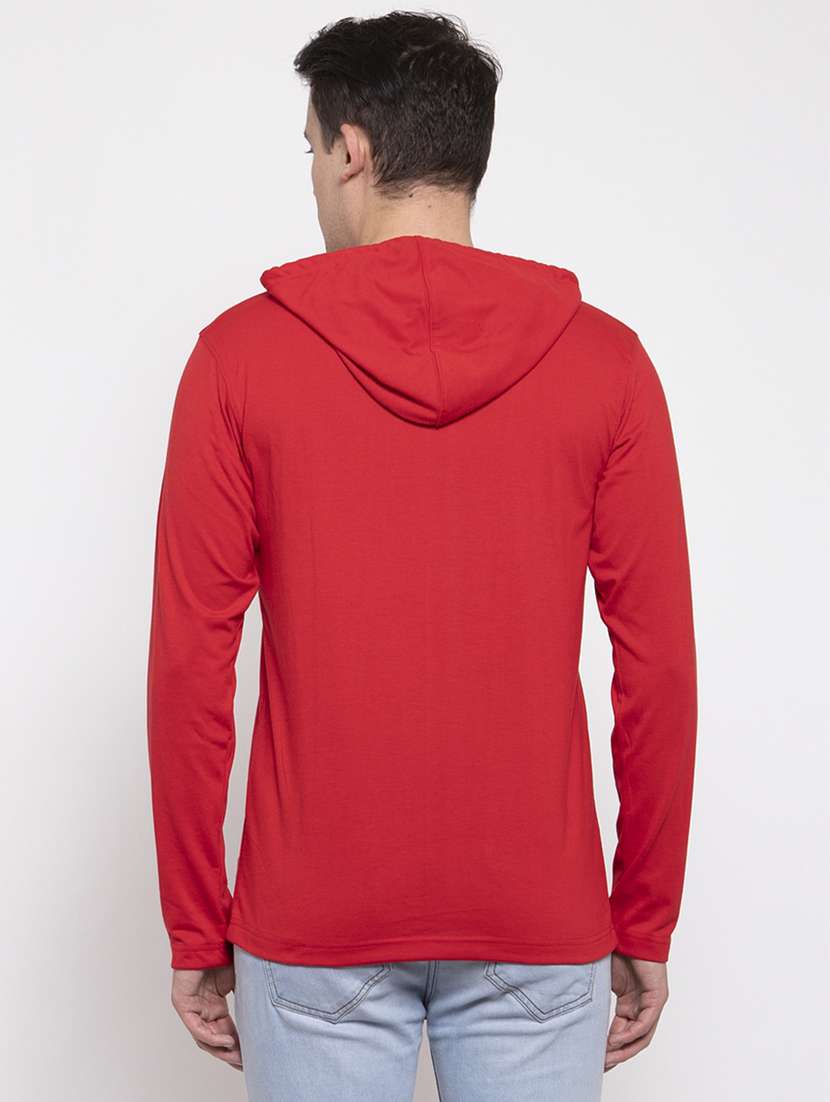 red cotton chest print sweatshirt - 20947307 - Standard Image - 2