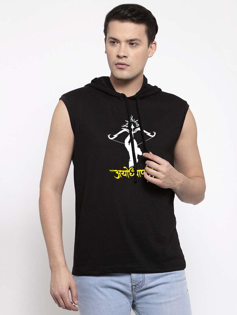 black cotton chest print sweatshirt - 20947319 - Zoom Image - 0