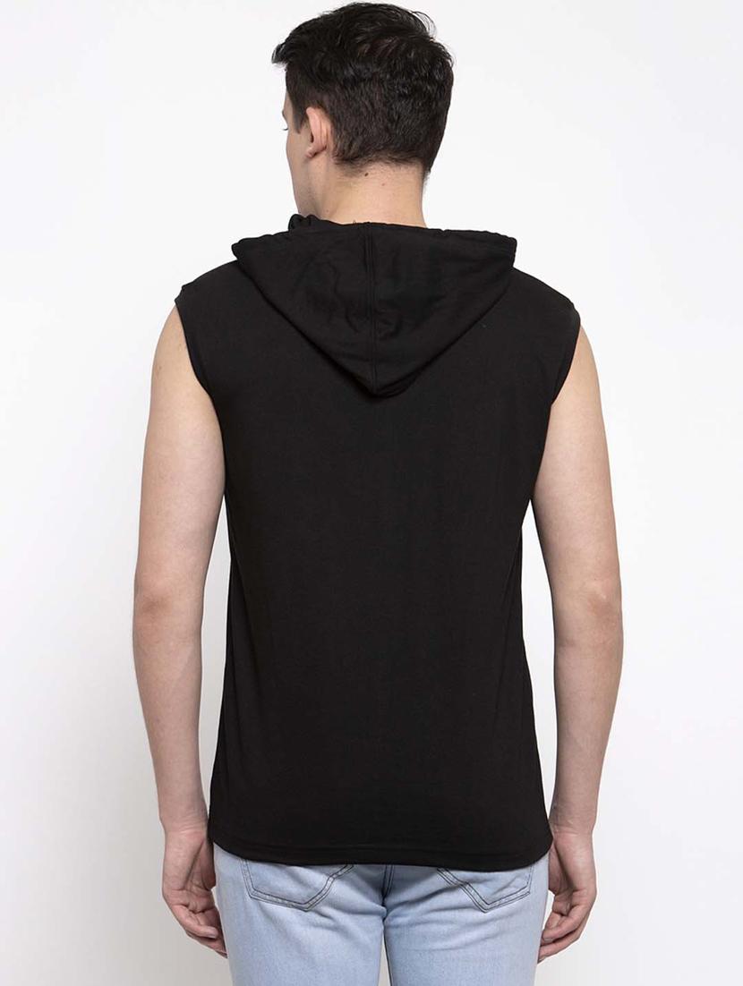 black cotton chest print sweatshirt - 20947319 - Standard Image - 2