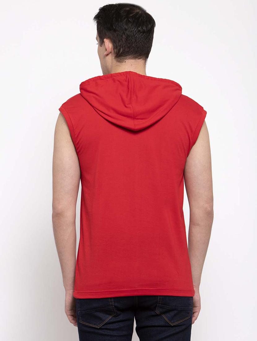 red cotton chest print sweatshirt - 20947320 - Standard Image - 2