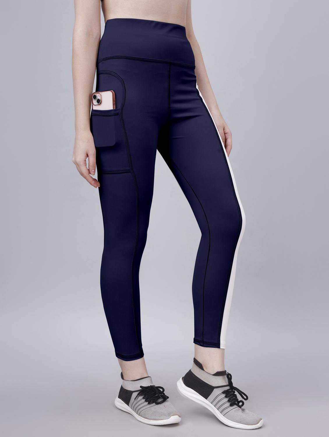 women color block ankle length tight - 20947486 - Standard Image - 2