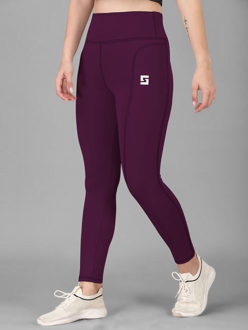 women solid ankle length tight - 20947490 -  Standard Image - 0