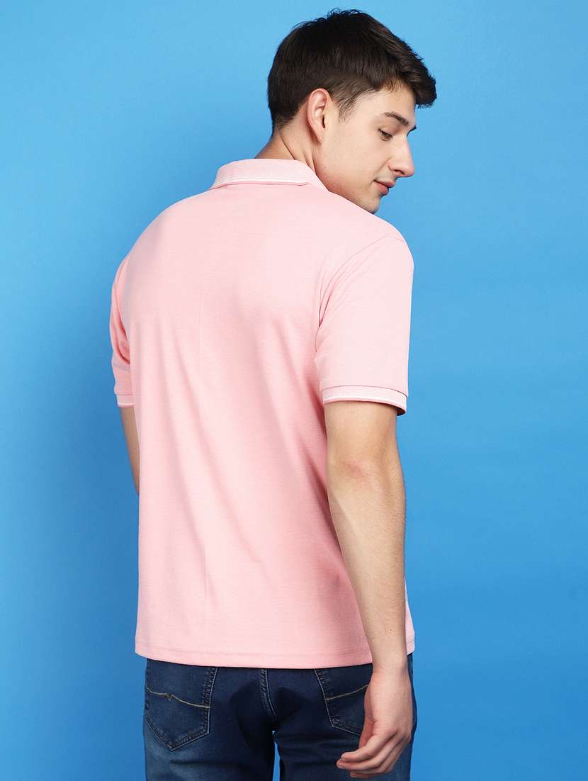 men polo neck solid t-shirt - 20948351 -  Standard Image - 2